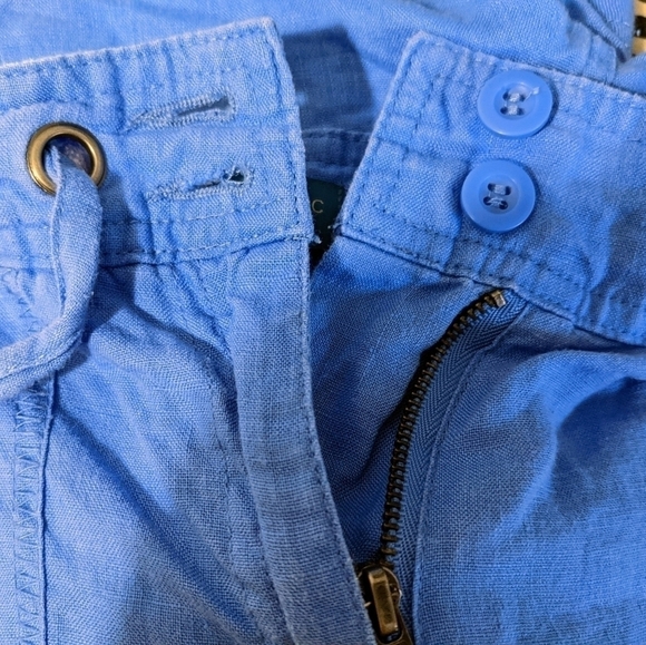 Linen Drawstring Comfy Casual Summer Shorts by Antibes Blanc - Picture 3 of 6